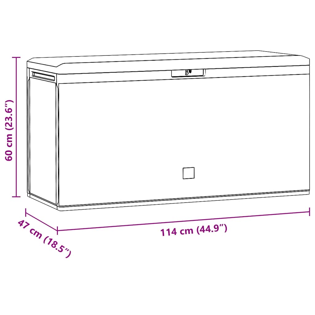 Garden Storage Box Anthracite 114x47x60 cm