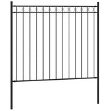 Garden Fence ASSEN Steel 1.7x0.8 m Black