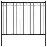 Garden Fence ASSEN Steel 1.7x1 m Black