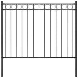 Garden Fence Steel 1.81x1.2 m Black