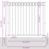 Garden Fence ASSEN Steel 1.7x1.2 m Black