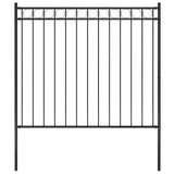 Garden Fence ASSEN Steel 1.7x1.5 m Black