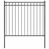Garden Fence Steel 1.81x1.5 m Black