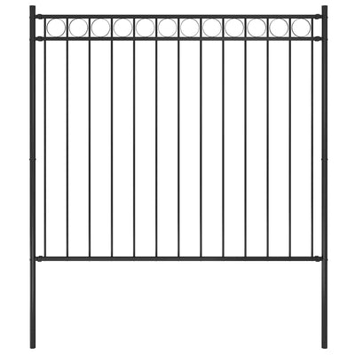 Garden Fence ASSEN Steel 1.7x1.5 m Black