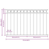 Fence Panel ASSEN Steel 1.7x1 m Black