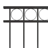Fence Panel Steel 1.7x1.2 m Black - Side View