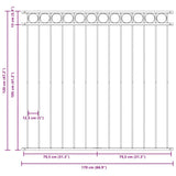 Fence Panel ASSEN Steel 1.7x1.2 m Black