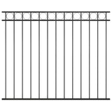 Fence Panel Steel 1.7x1.5 m Black