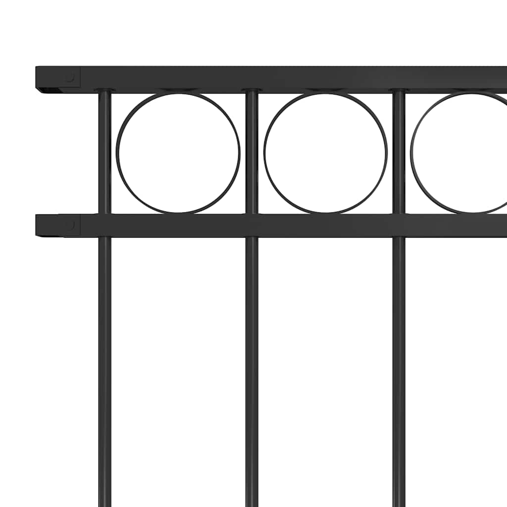 Fence Panel ASSEN Steel 1.7x1.5 m Black