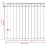 Fence Panel ASSEN Steel 1.7x1.5 m Black