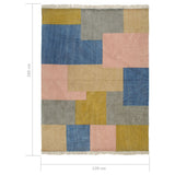 Handwoven Kilim Rug Cotton 120x180 cm Printed Multicolour