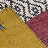 Handwoven Kilim Rug Cotton 120x180 cm Printed Multicolour - Top-Down View
