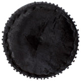 Round Pouffe Velvet 40x20 cm Anthracite - Front View