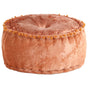 Round Pouffe Velvet 40x20 cm Rust