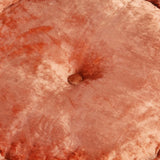 Round Pouffe Velvet 40x20 cm Rust