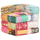 Modular Pouffe Patchwork Fabric - Rear View