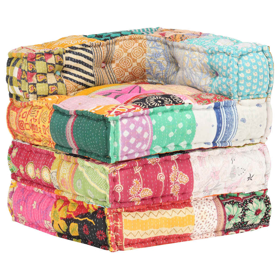 Modular Pouffe Patchwork Fabric