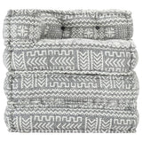 Modular Pouffe Light Grey Fabric - Front View