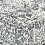 Modular Pouffe Light Grey Fabric - Top-Down View