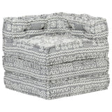 Modular Pouffe Light Grey Fabric - 45-Degree Angle