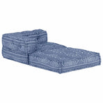 Modular Pouffe Indigo Fabric