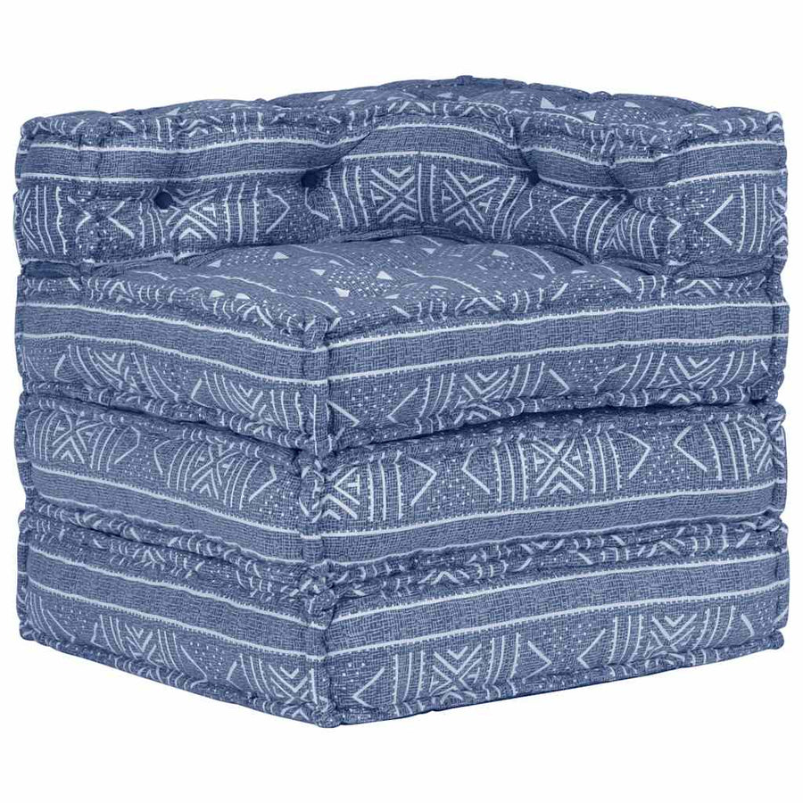 Modular Pouffe Indigo Fabric