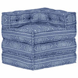 Modular Pouffe Indigo Fabric - Low Angle