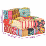 Modular Pouffe Patchwork Fabric - Extra Image