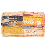 Pouffe 60x70x36 cm Patchwork Fabric - Front View