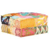 Pouffe 60x70x36 cm Patchwork Fabric - 45-Degree Angle
