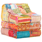 Modular Pouffe Patchwork Fabric - Close-Up Angle
