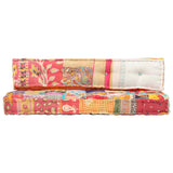 Pallet Sofa Cushion Multicolour Fabric Patchwork - Front View