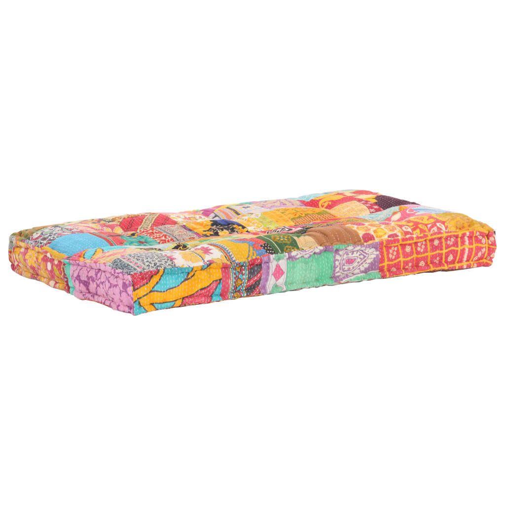 Pallet Sofa Cushion Multicolour Fabric Patchwork