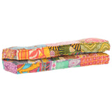 Pallet Sofa Cushion Multicolour Fabric Patchwork - Top-Down View