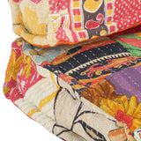 Pallet Sofa Cushion Multicolour Fabric Patchwork - 45-Degree Angle