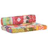 Pallet Sofa Cushion Multicolour Fabric Patchwork - Extra Image