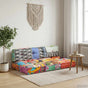 Pallet Sofa Cushion Multicolour Fabric Patchwork