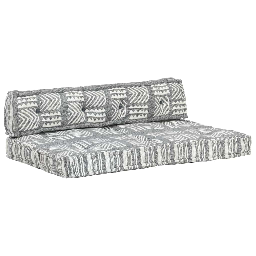 Pallet Sofa Cushion Grey Fabric Patchwork