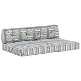 Pallet Sofa Cushion Grey Fabric Patchwork