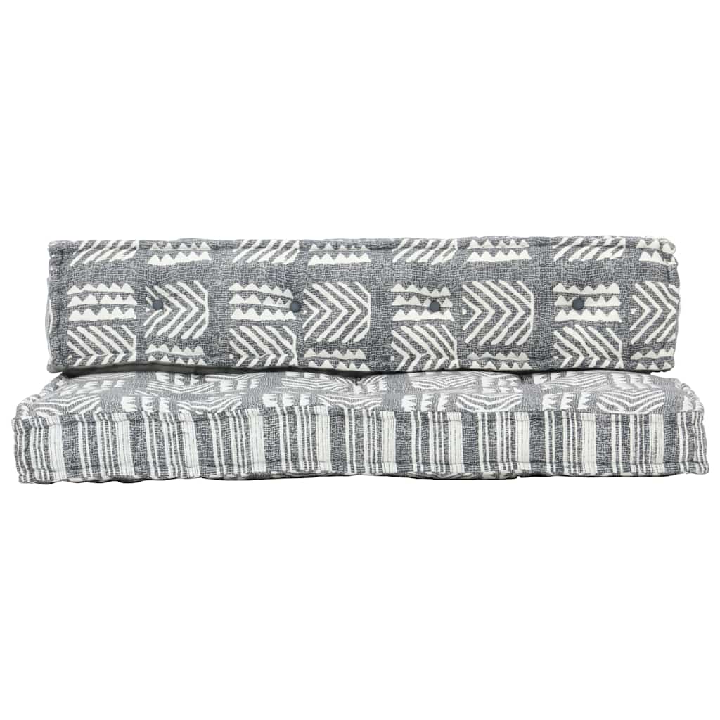 Pallet Sofa Cushion Grey Fabric Patchwork