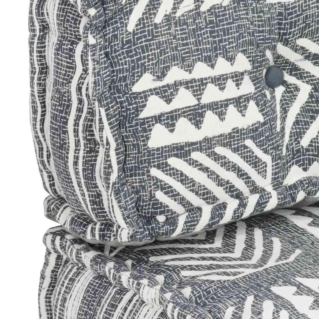 Pallet Sofa Cushion Grey Fabric Patchwork