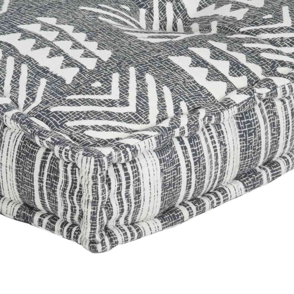 Pallet Sofa Cushion Grey Fabric Patchwork