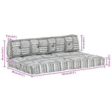Pallet Sofa Cushion Grey Fabric Patchwork