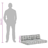 Pallet Sofa Cushion Grey Fabric Patchwork - Extra Image