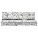 Pallet Sofa Cushion Light Grey Fabric Patchwork