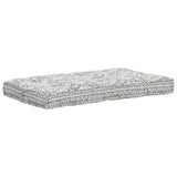 Pallet Sofa Cushion Light Grey Fabric Patchwork