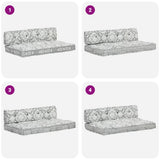 Pallet Sofa Cushion Light Grey Fabric Patchwork - 45-Degree Angle