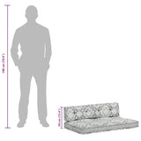 Pallet Sofa Cushion Light Grey Fabric Patchwork - Extra Image