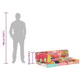 Pallet Sofa Cushion Multicolour Fabric Patchwork