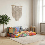 Pallet Sofa Cushion Multicolour Fabric Patchwork